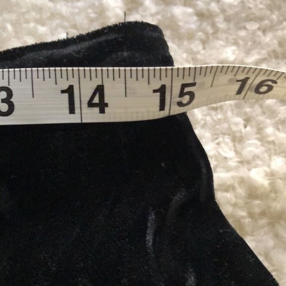 Le Chateau Vintage Devoré Velvet Burnout Wood Grain Pattern Black Pants - 11 - Picture 8 of 10